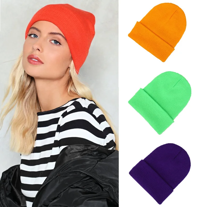 

Winter Knitted Hats For Men Women New Skullies Beanies Knitted Solid Girls Cute Hat Autumn Female Beanies Cap Street Mens Bonnet
