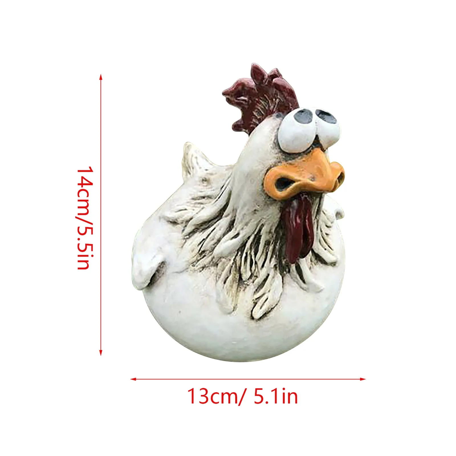 Funny Chicken Fence Decor Statues Resin Garden Farm Yard Chicken Hen Sculpture Art Craft Courtyard Housewarming Home Decoration images - 6