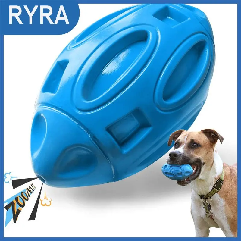 

Pet Sounding Ball Pet Supplies Rugby Rubber Vocal Bite Resistant Safe Durable Dog Ball Toy Supplies Pet Chewing Accessories