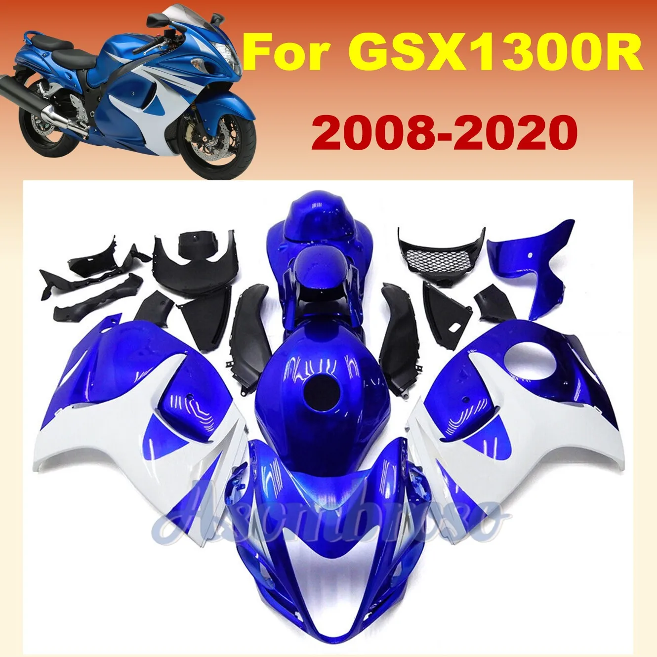 Zestaw owiewek do GSX1300R 2008-2020 Hayabusa gen2 09 10 11 12 13 14 15 16 17 18 19 GSXR1300 Wysokiej jakości korpus formowania wtryskowego