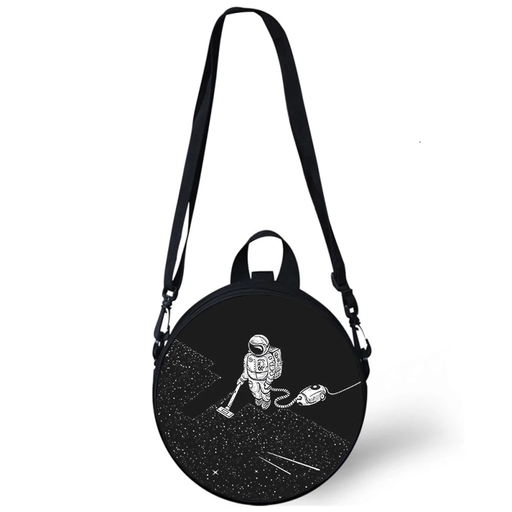 Creativity Space astronaut universe Child kindergarten Bag 3D Print Shoulder Bags For School Women Mini Round Bagpack Rugtas Bag
