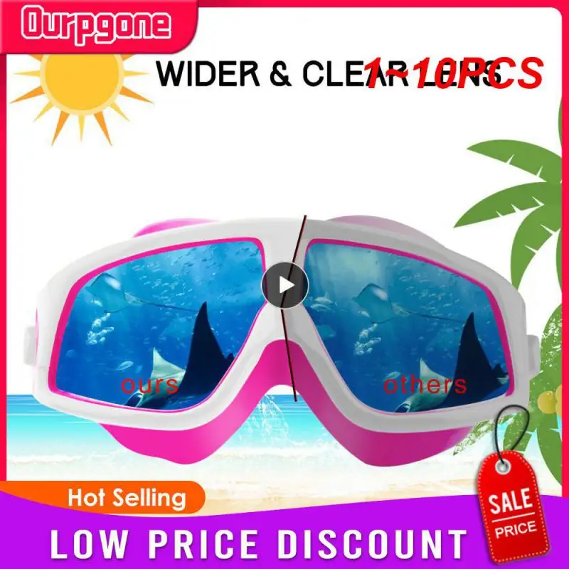 

1~10PCS Professional Kids Swimming Goggles Children Swimming Glasses Anti-Fog UV Adjustable Diving Eyewear