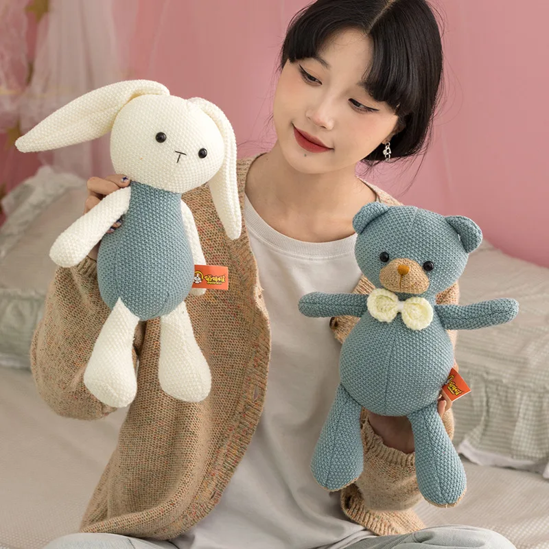 

Шерстяные животные серии Плюшевые игрушки Kawaii розовый олень Медведь Кролик и другие настольные аксессуары для девочек праздничные подарки для детей