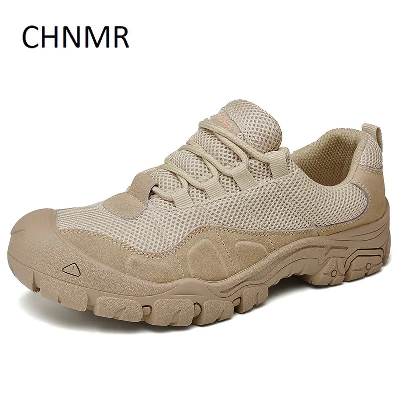 

CHNMR New Men's Mountaineering Shoes Quality Popular Sports and Leisure Large Mesh Panel Breathable and Comfortable Flat Bottom