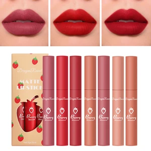 3pcs Matte Velvet Lip Glaze Sexy Liquid Lipstick Set Non-stick Cup Liquid Lip Gloss Lip Beauty Women