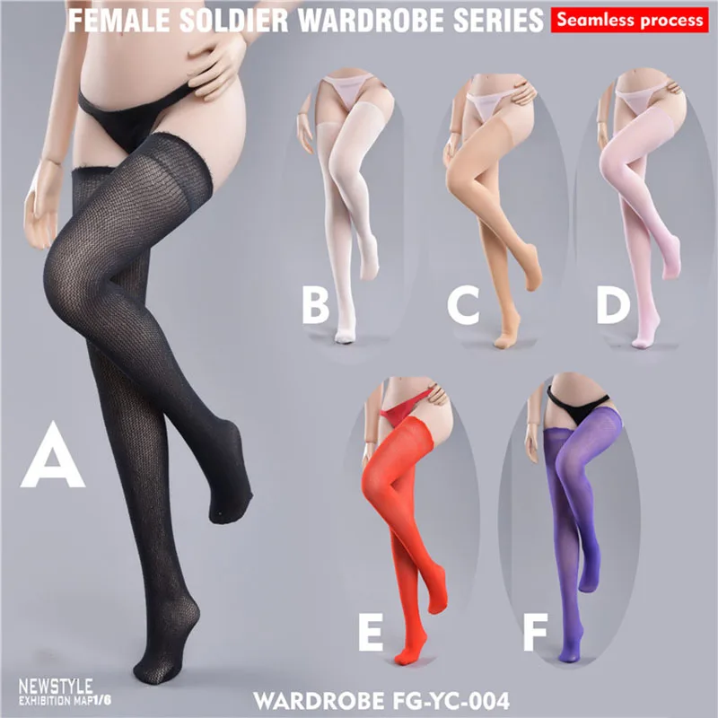 

FG-YC-004 1/6 Scale Female Sexy Net Socks Seamless Pantyhose Stockings for PH HT Female Action Figure Clothes Hobby Collection