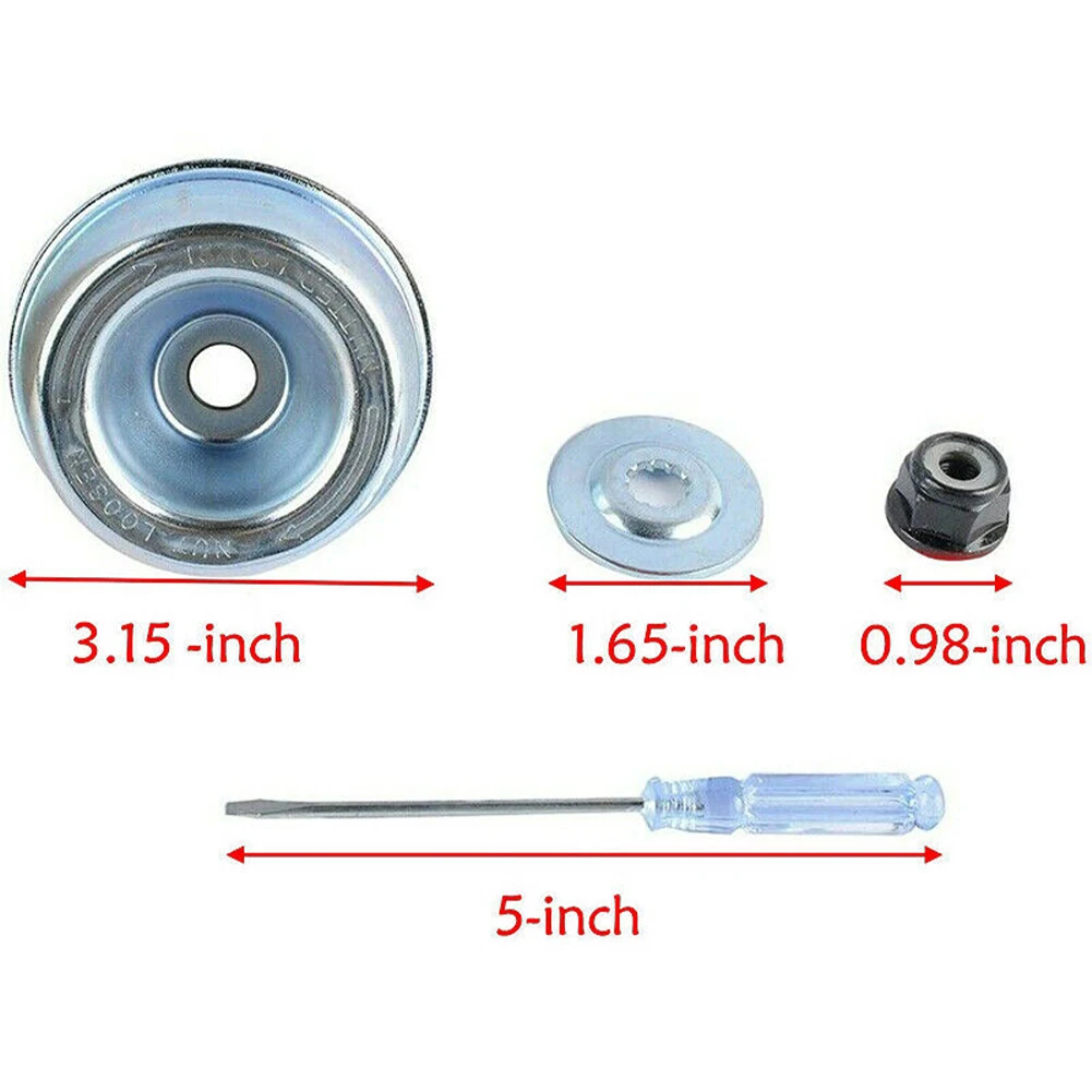 

5pcs For STIHL Blade Lawnmower Collar Nut Blade Triangular Saw Blade String Trimmer Brush Cutter Blade Thrust Washer Rider Plate