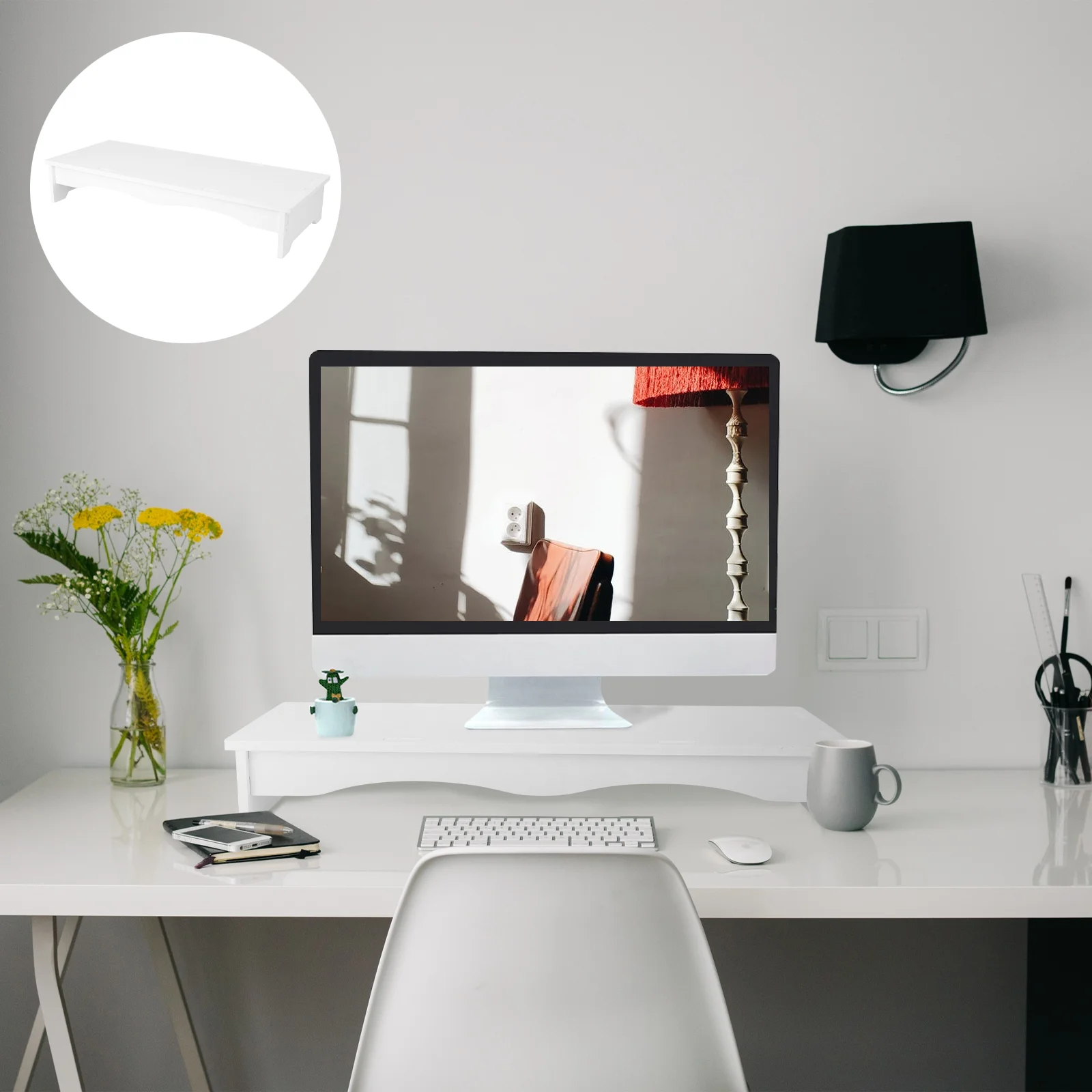 Увеличенная полка для компьютера стойка монитора настольная основа кронштейн