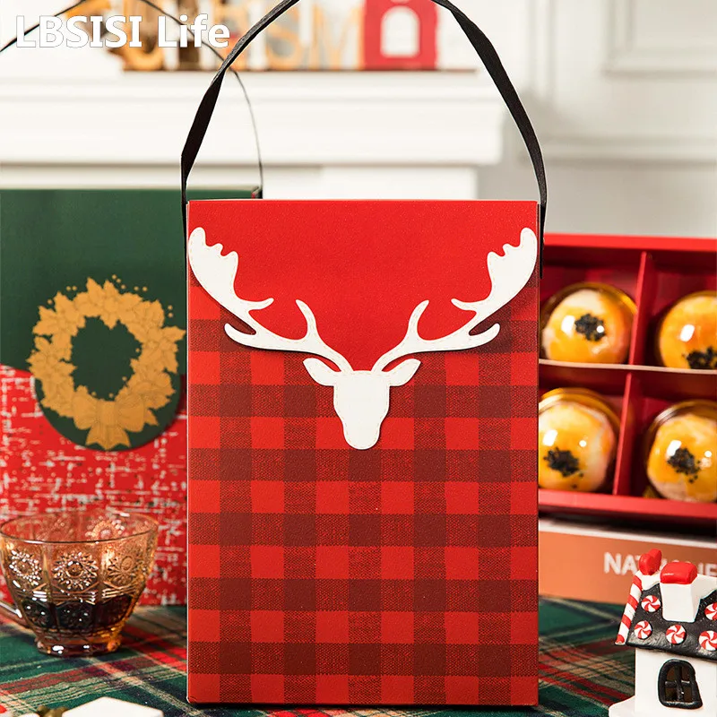 

Рождественские подарочные коробки LBSISI Life 5 шт., яичный желток, хрустящие снежинки, печенье, конфеты в упаковке, украшение на день рождения, св...