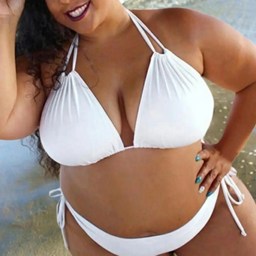 

2 Pcs/Set Chic Summer Bikini Set Comfortable Backless Bathing Suit Quick Dry Summer Bikini Set