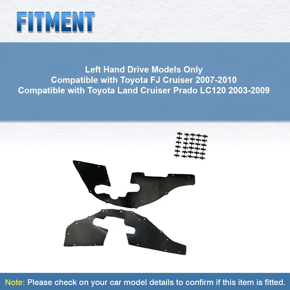 Фото Защитные брызговики (фартуки) для передних колес Toyota FJ Cruiser / Land Cruiser Prado LC120 №3