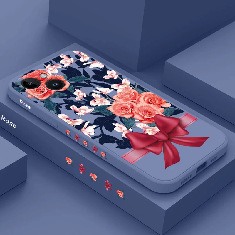 

Rose Gift Box Phone Case For iPhone 14 13 12 11 Plus Pro Max Mini X XR XS SE2020 8 7 6 6S Plus Cover
