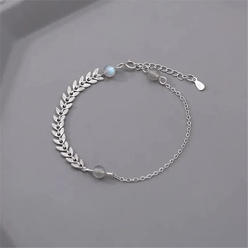 

Женский браслет из серебра 925 пробы, с цветными круглыми бусинами