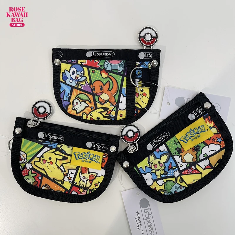 

Kawaii Pikachu Bag Cute Coin Purse Cartoon Keychain Pendant Bag Printed Pikachu Earphone Storage Small Bag for Student Wallet
