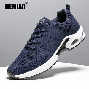 JIEMIAO Quality Running Shoes Light Breathable Mesh Air Cushion Men Shoes Outdoor Casual Sport Shoes