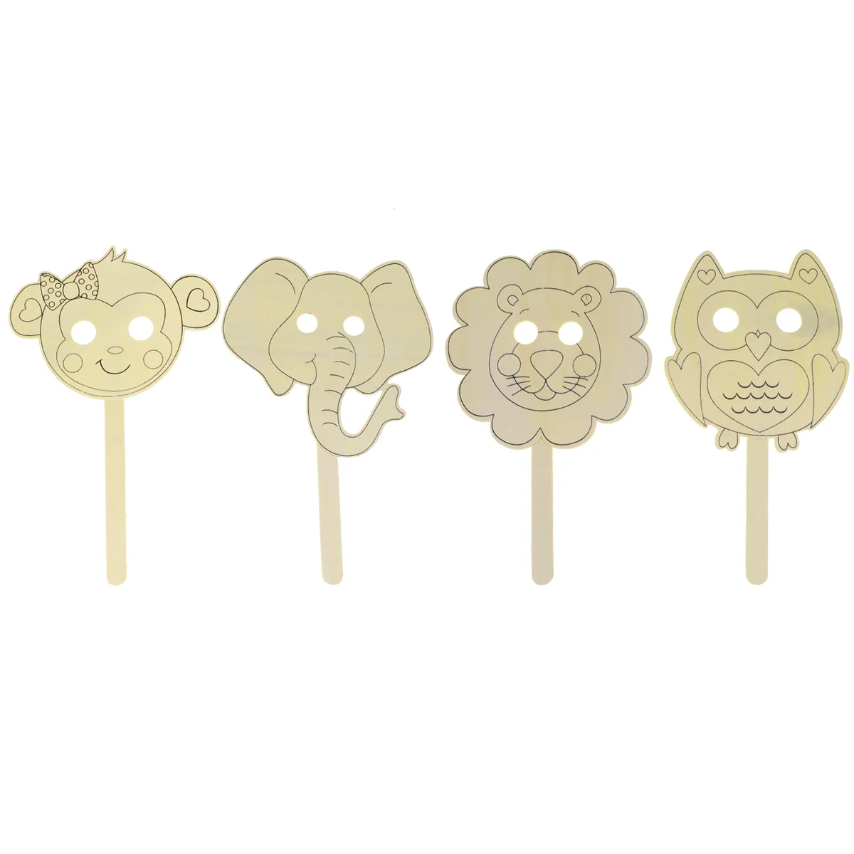

4pcs Stylish Funny Child Handcraft Graffiti Embryo DIY