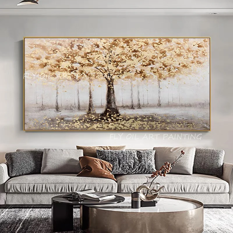 100% ручная роспись большого размера современное абстрактная океанская волна