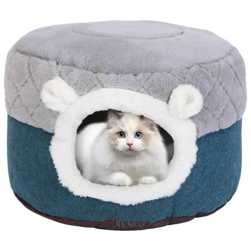 

Kitten Bed Anti-skidding Folding Kitten Beds For Indoor Cats 2 In 1 Pet Supplies Cat Beds & Furniture Deep Sleep Comfortable For
