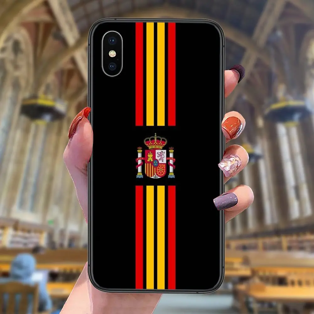 Черный водонепроницаемый Роскошный футляр модный по полуцене флаг Испании для