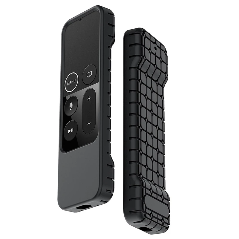 

Silicone Proof Durable Soft Cover Waterproof Protective Case Rectangle Sleeve for Apple TV 4K Remote Control Black
