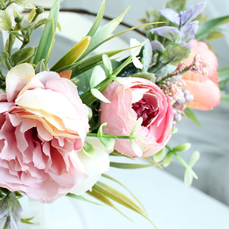 

Delicate Wedding Flower Decor Crowns Durable Hair Hoops with Adjustable Ribbon for Women Wedding Party Photoshoot X4YC