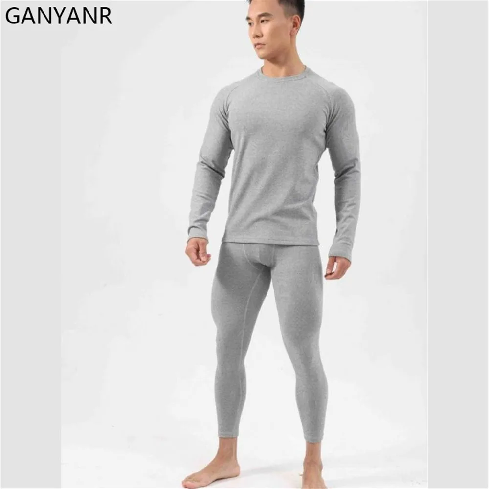 Мужской спортивный комплект GANYANR спортивная одежда для тренажерного зала костюм