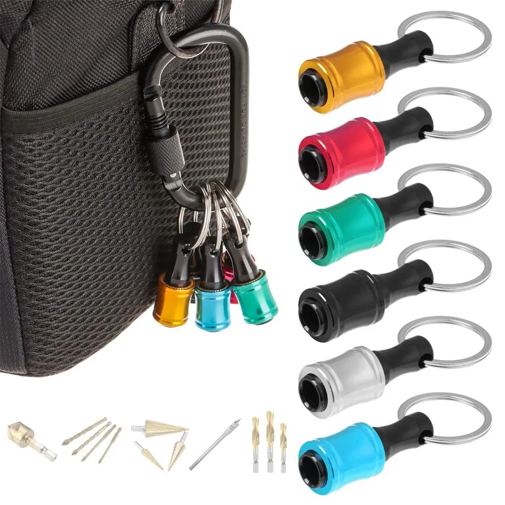 

1/4" Hex Shank Screwdriver Bit Holder Extension Bar Quick Release Electric Drill Tool Parts Conversion Keychain Outdoor Tool