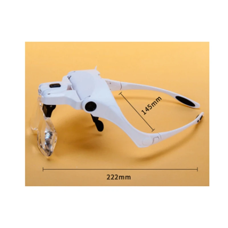 Diamond Painting Embroidery 1.0X 1.5X 2.0X 2.5X 3.5X LED Light Headband Magnifier Eye Candy Magnifier With Lamp images - 6