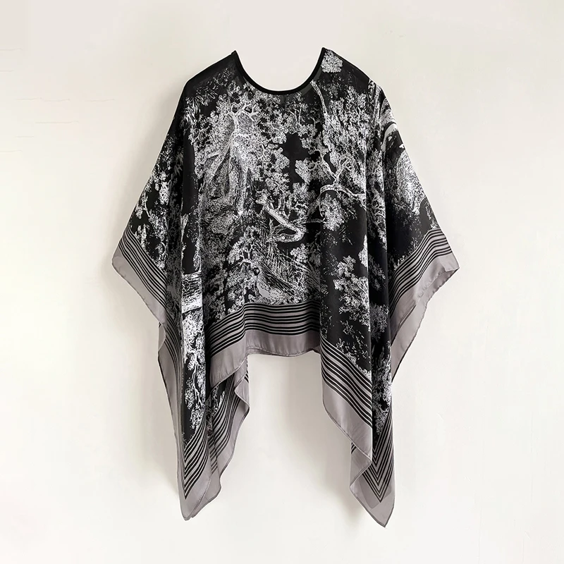 Роскошный квадратный Echarpe 110 см с цветочным дизайном модный женский шарф из