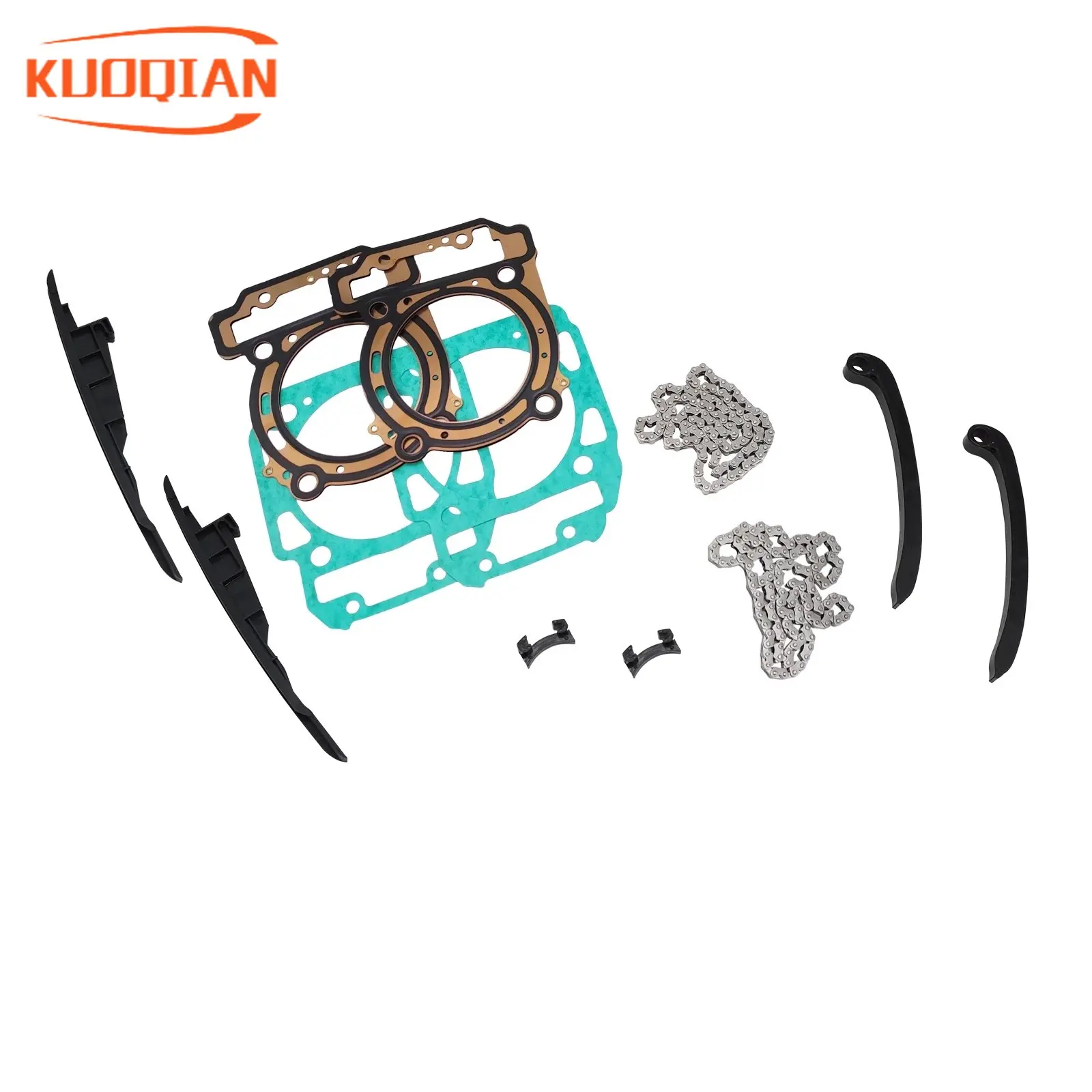 2Set Timing Chain, Guide Plate, Cylinder Gasket ， Repair Kit For CAN-AM BRP 800 ATV UTV QUAD BIKE