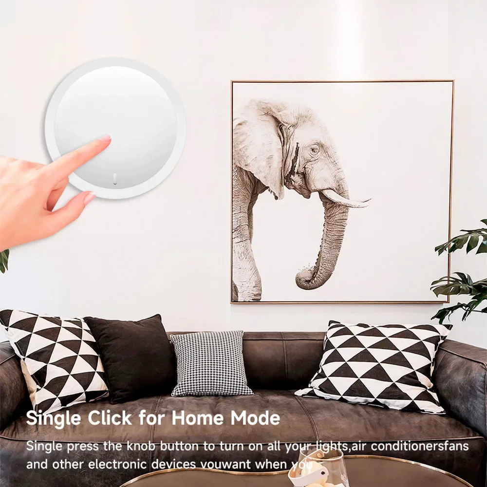 Умная ручка Tuya ZigBee DIY беспроводная кнопка сцены вращающийся диммер бытовая