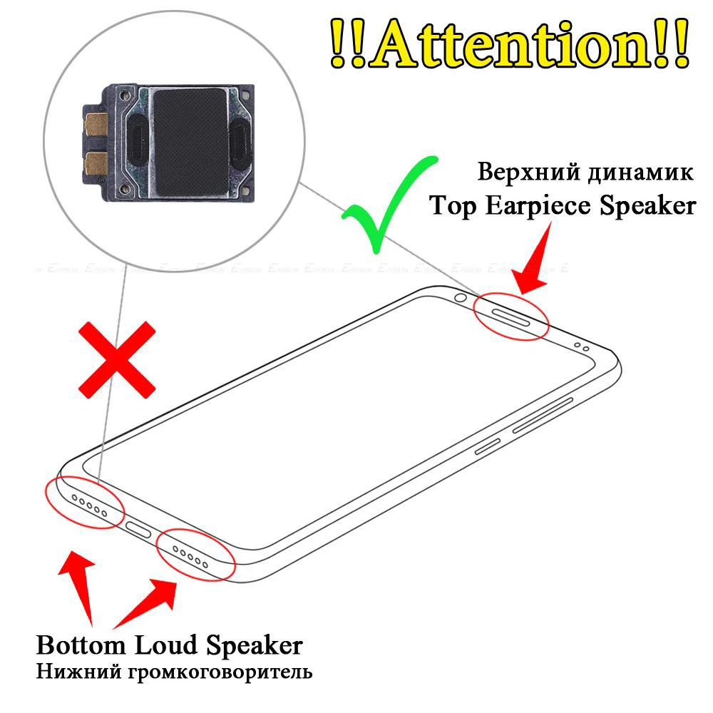 Фото 5 частей передней верхней части наушника для Samsung Galaxy S10 S8 Примечание 10 9 8 S9 Plus Lite S6 S7 Edge динамик звуковой приемник ремонт частей №4
