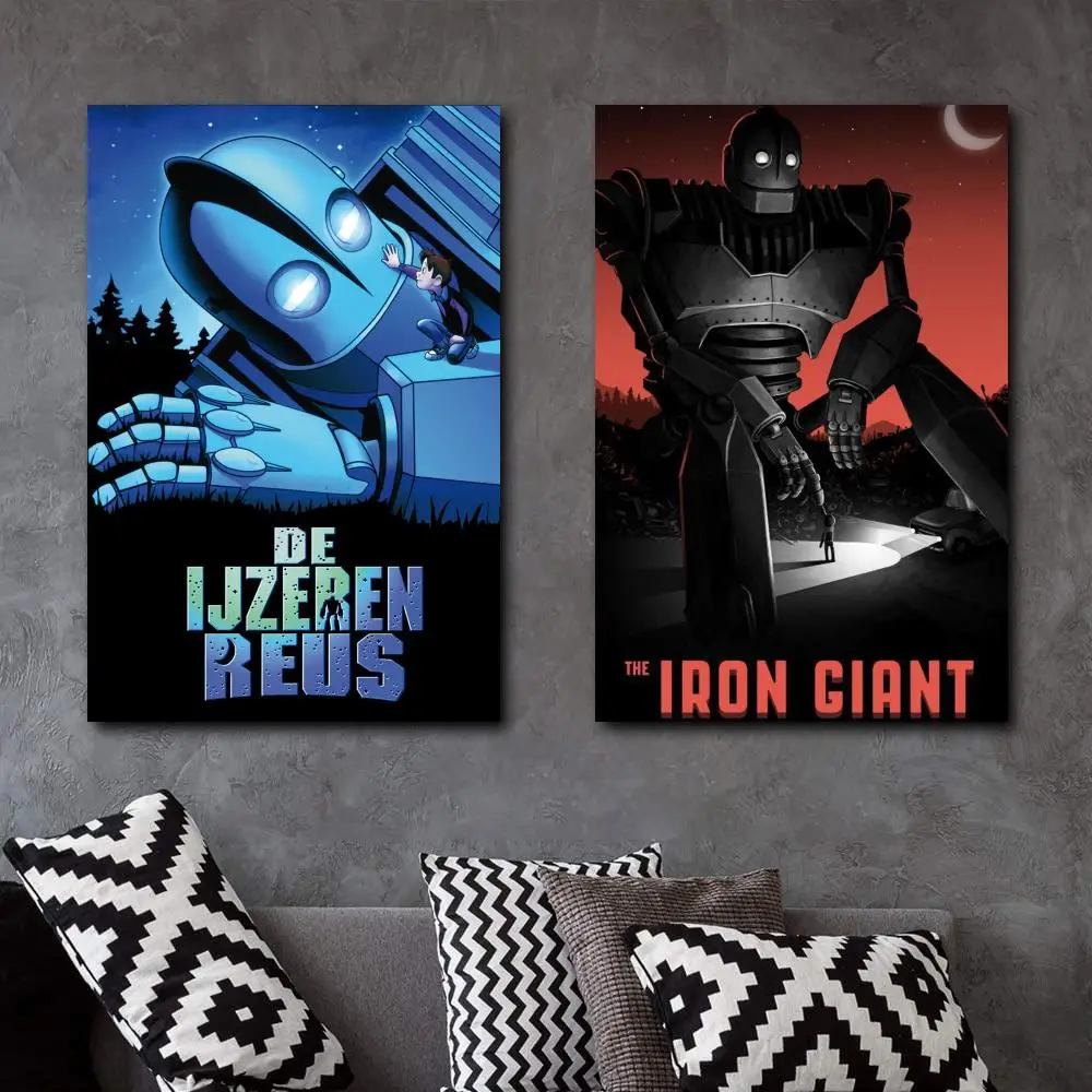 

Movie Posters The Iron Giant Logo Retro Premium Canvas Art Poster and Wall Art Picture Print Modern Family bedroom Decor Posters