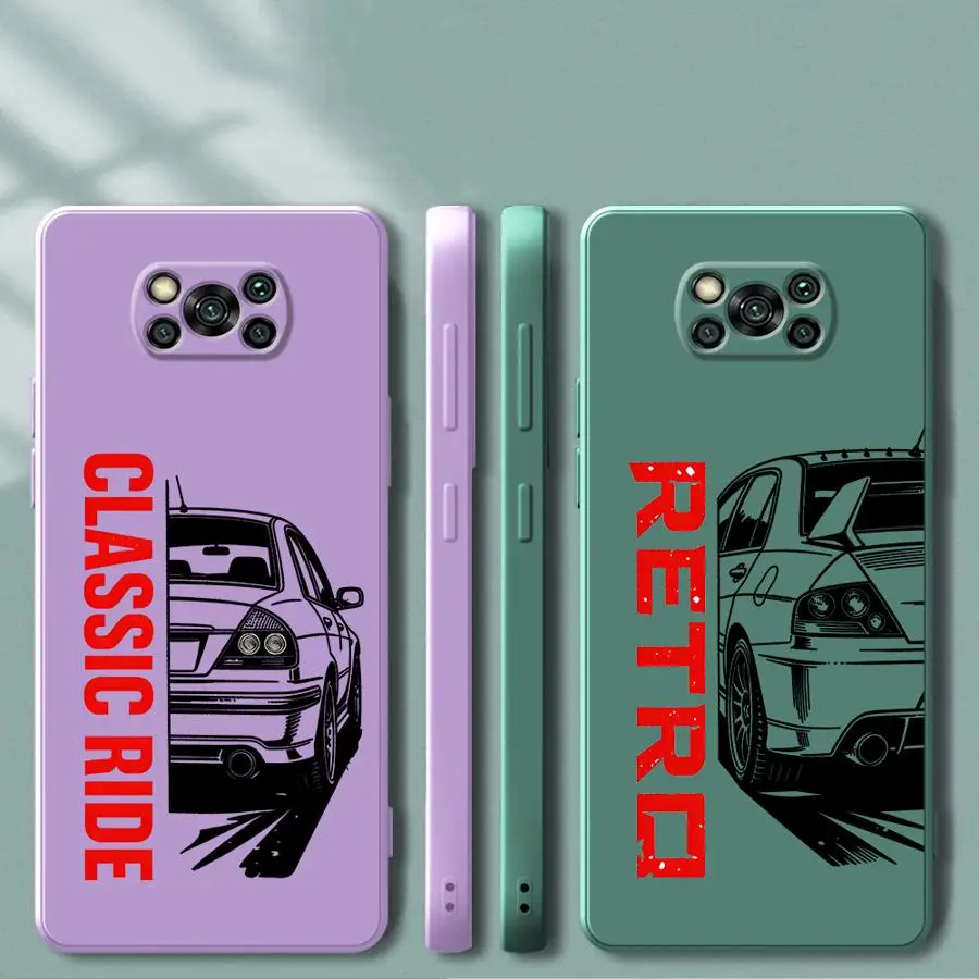 Фото Мягкий чехол для телефона Xiaomi Poco F5 F3 X4 X3 Pro F4 C71 X3 NFC C85 JDM Sport Line Car №1
