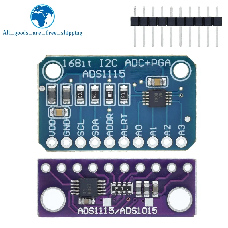 TZT 16 бит I2C ADS1115 модуль ADC 4 канала с усилителем Pro RPi