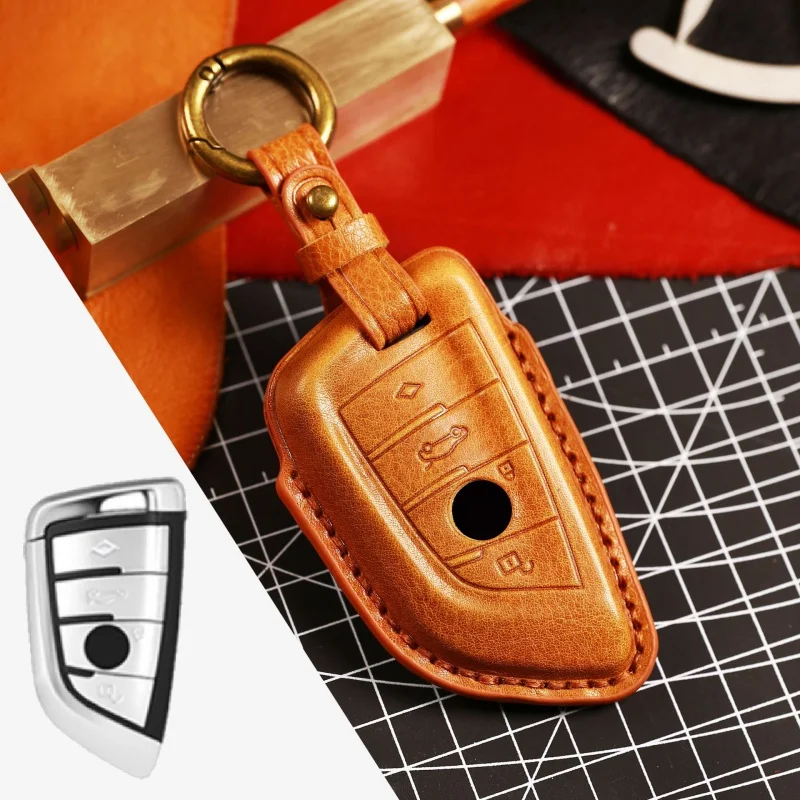 for Leather Car Key Case Cover Fob Keychain Accessories for BMW Series 5 325 530 F11 F30 F10 X3 X5 X6 Holder Keyring Shell for Leather Car Key Case Cover Fob Keychain Accessories for BMW Series 5 325 530 F11 F30 F10 X3 X5 X6 Holder Keyring Shell