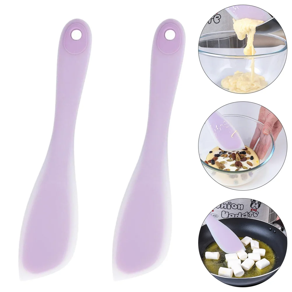 

2 Pcs Butter Spreader Kitchen Utensil Set Kitchen Utensils Set Cake Spatula Silicone Spatula Spoon Dough Scraper