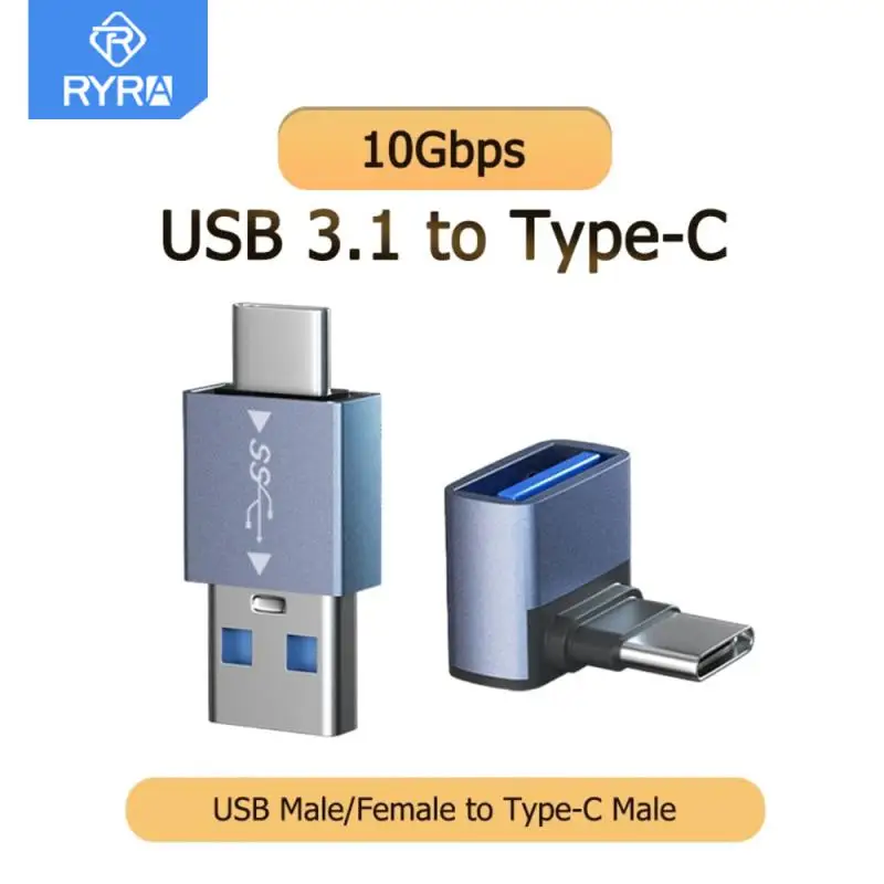 

RYRA USB 3.1 Type C Adapter Male To USB C Female Connector OTG Converter Type-c USB Charging Data Transfer Adaptadors USB Tipo C