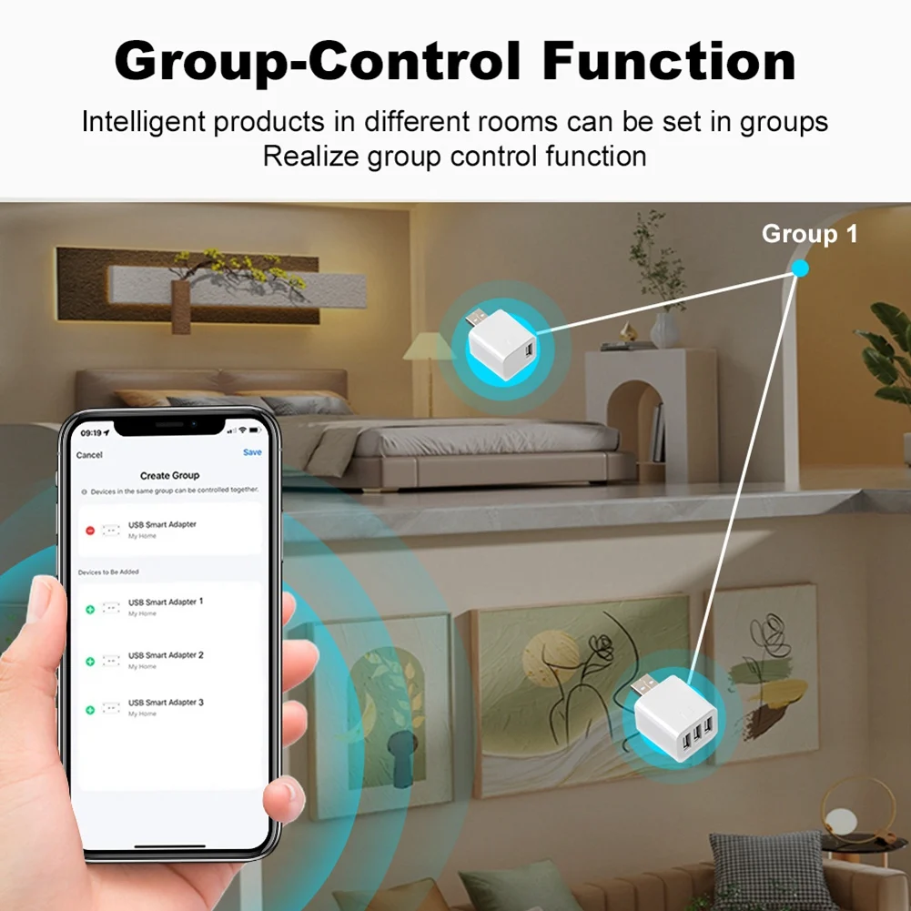 Фото Умный Wi-Fi USB-адаптер Tuya, мини-адаптер питания USB 5В, управление через Smart Life, совместимость с Alexa, Google, Яндекс, Алиса, 3 порта USB, очень рекомендуется №1