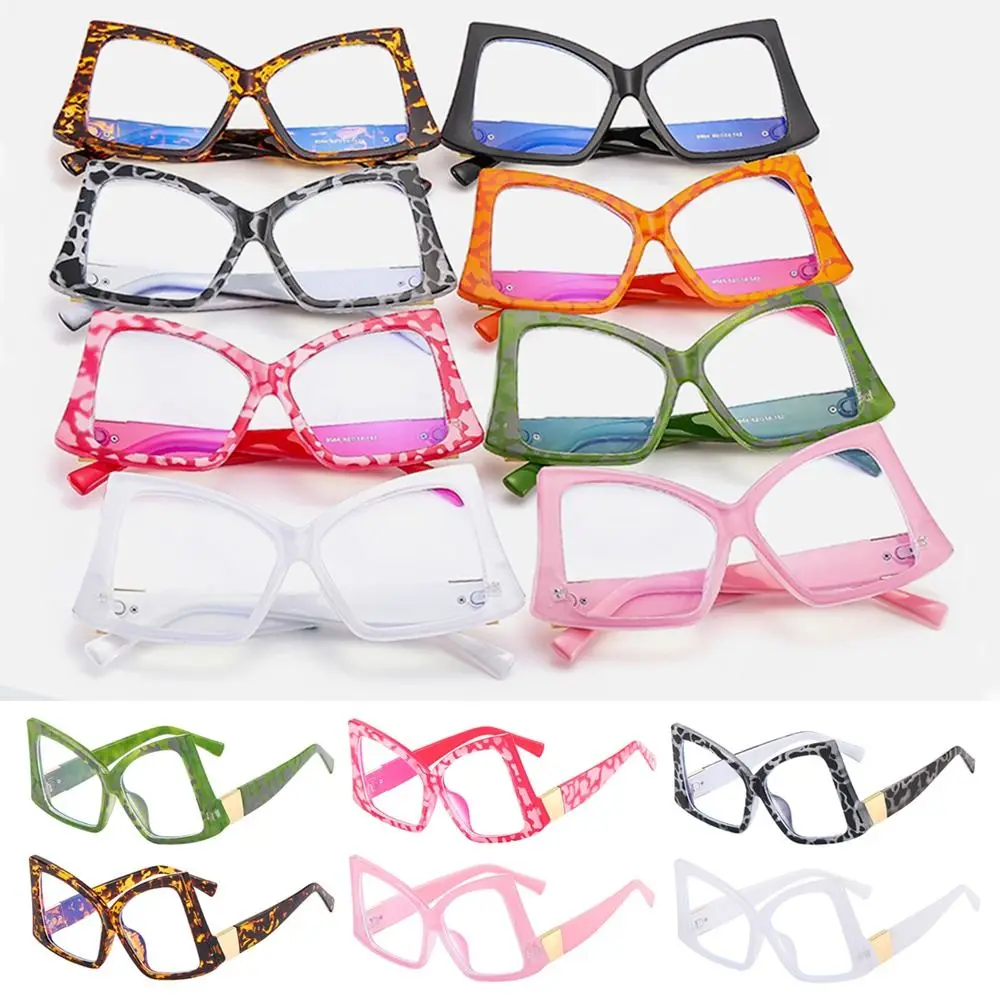 

Women Durable Portable Eye Protection Ultra Light Frame Oversized Eyeglasses Anti-Blue Light Glasses Computer Goggles