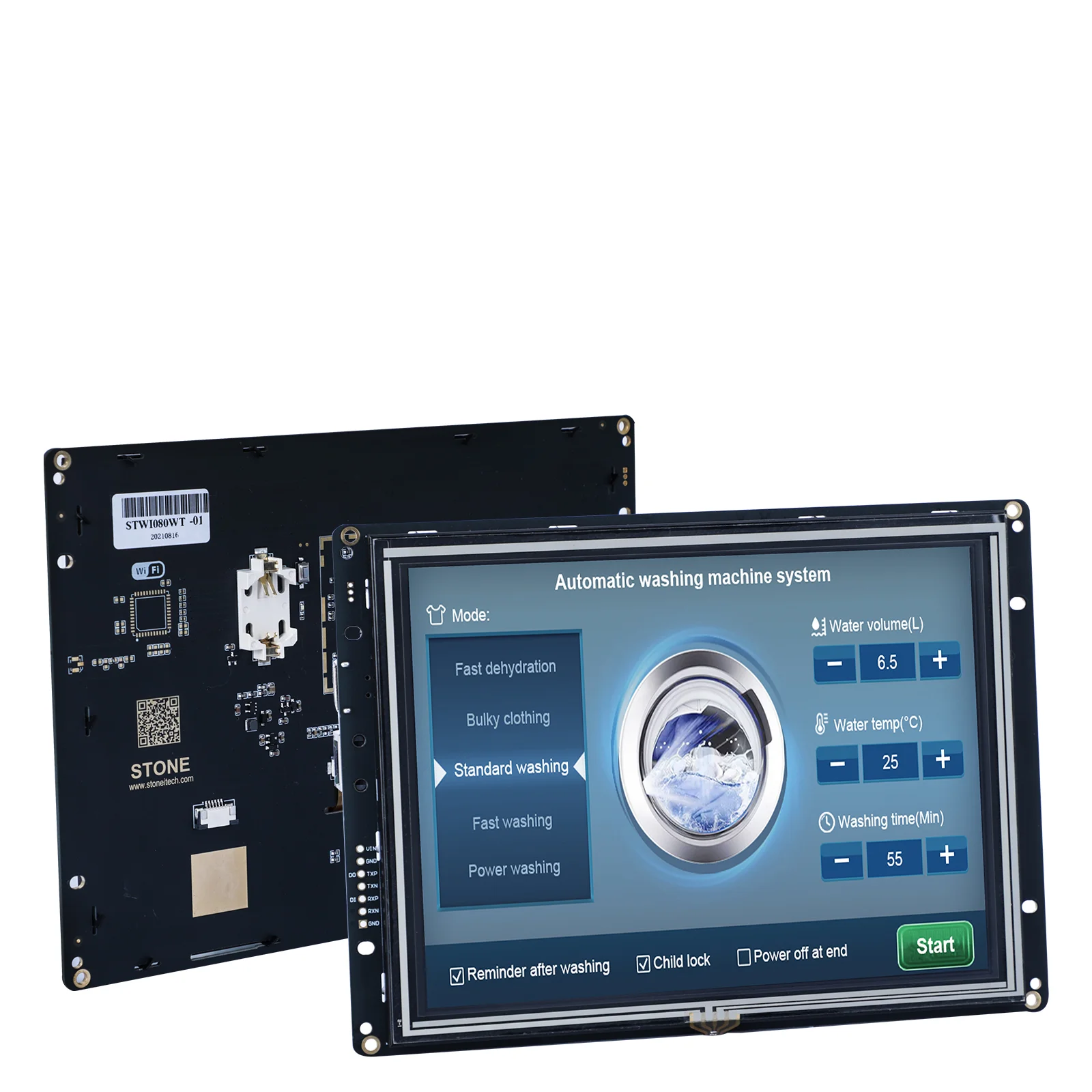 7 Inch Smart HMI  TFT  LCD with Controller + Program + Touch display + RS422/ RS485 Interface