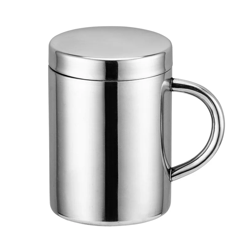 

Coffee Mug Double Wall Stainless Steel Water Cup with Handle Portable Travel Tumbler Jug Milk Tea Beer Cups Office Drinkware