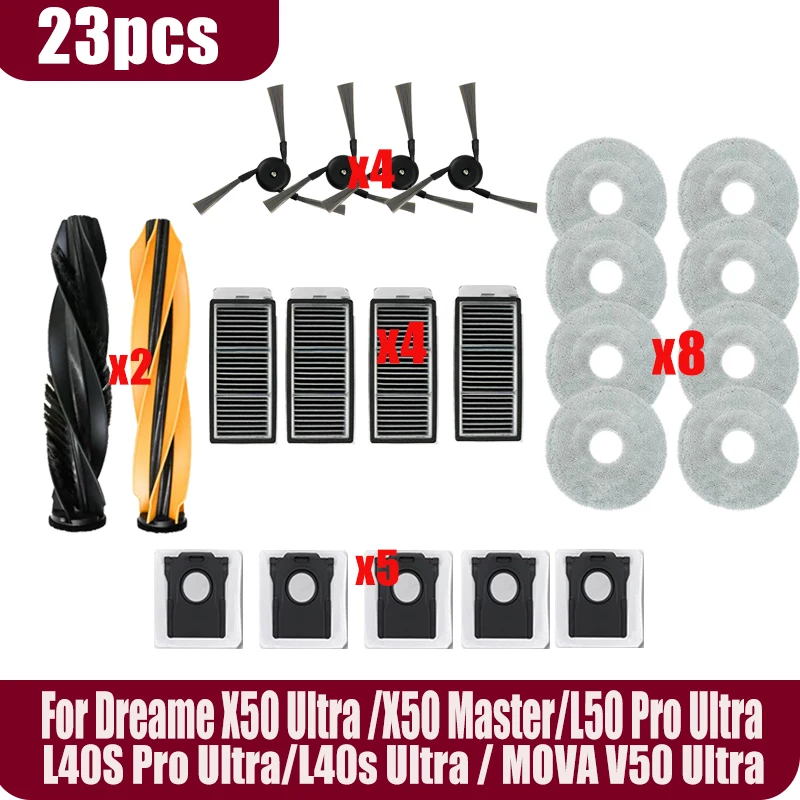 

Комплект деталей для Dreame X50 Ultra /X50 Master/L50 Pro Ultra/L40S Pro Ultra/L40s Ultra/MOVA V50 Ultra