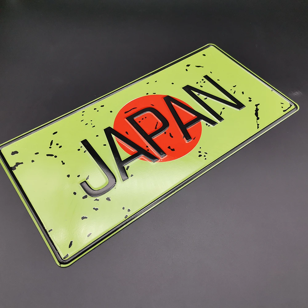 

FOR Japan JDM Style Racing Decoration Modified Japanese Aluminum Universal Auto Motorcycles Electric Vehicles License Plate