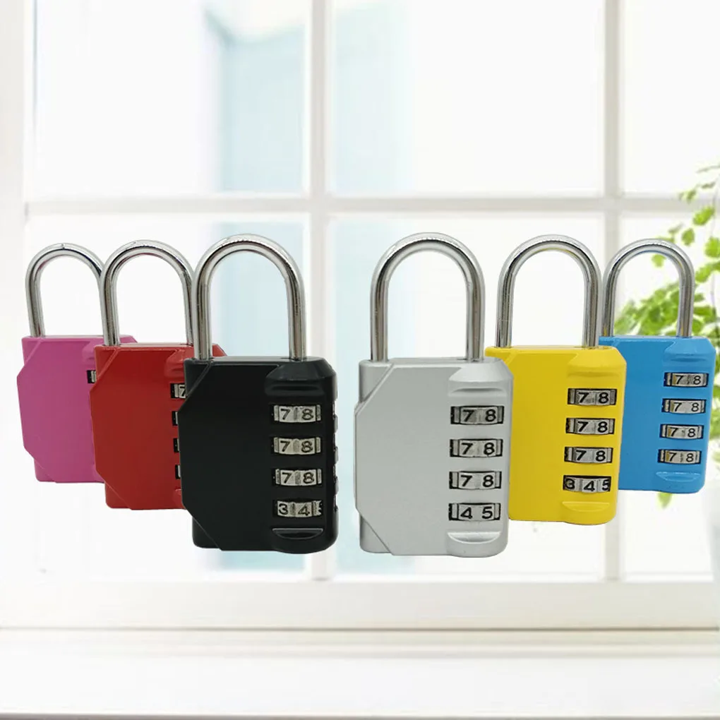 

6pcs Lock Luggage Three-Digit Code Password High Security Minimalist Padlock Solid Box Gym Drawers Travel Supply