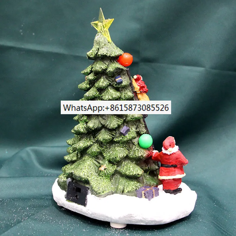 

Новогодний подарок 2023, забавные Рождественские елочные украшения с Санта-Клаусом, смола, светящиеся рождественские украшения для детей, Рождественский домашний декор