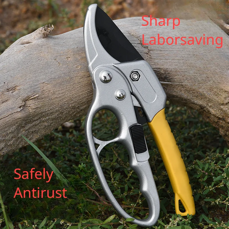 Safe and labor-saving fruit tree pruning scissors professional garden pruning tool handguard design, easy trimming of branches