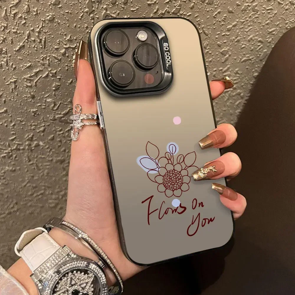 Серебристый чехол IMD для Motorola Moto G24 G04S G04 роскошный модный телефона с цветочным