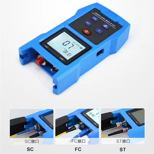 DHL Shipping 2 in 1 Fuction Optical Power Meter -70 ~+10db With VFL USB Charging 2200mAh Lithium Battery 7 Wavelengths 10KM 20KM