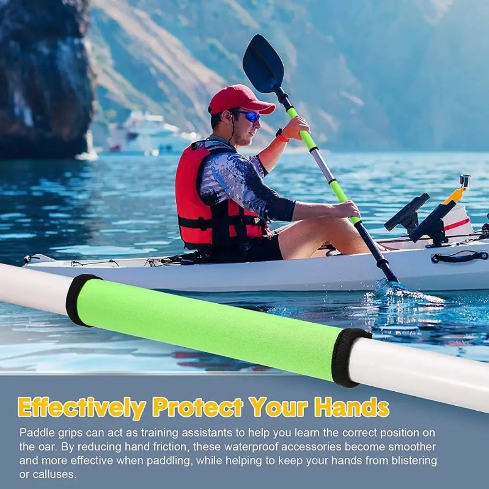 

2Pcs 20*3cm Water Sports Parts Soft Kayak Paddle Grips Anti-Skid Handle Cover Paddle Protective Sleeve Boat Kayaking Accessories